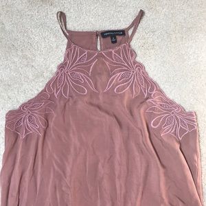 Feminine mauve dress